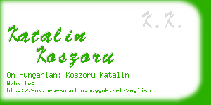 katalin koszoru business card